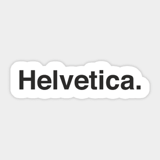 Helvetica. Sticker